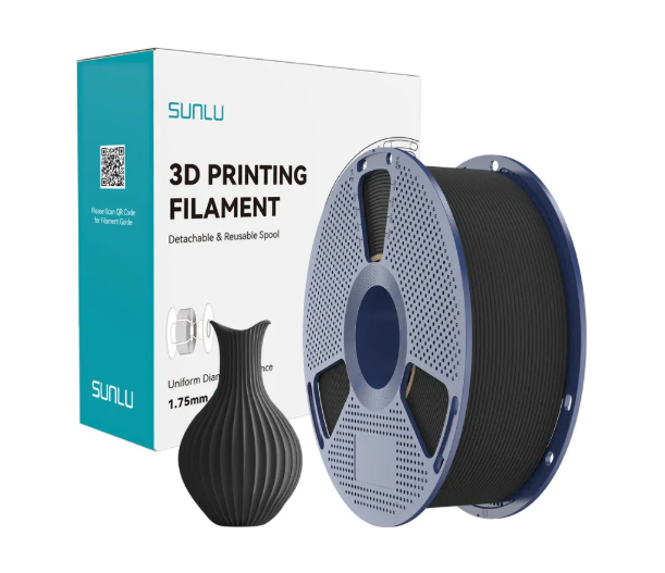 * Filamento PLA Sunlu Preto 1kg 1.75mm para Impressora 3D